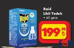 RAİD LİKİT YEDEK 45 GECE fiyat ve kampanya bilgisi